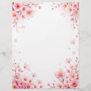 Fondo floral para una carta de papel, para Valenti