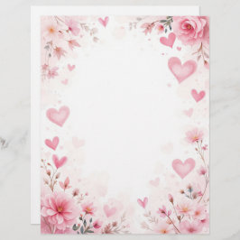 Fondo floral para una carta de papel, para Valenti