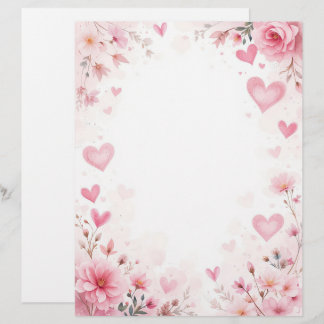 Fondo floral para una carta de papel, para Valenti