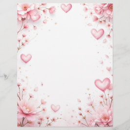 Fondo floral para una carta de papel, para Valenti