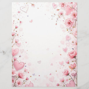 Fondo floral para una carta de papel, para Valenti