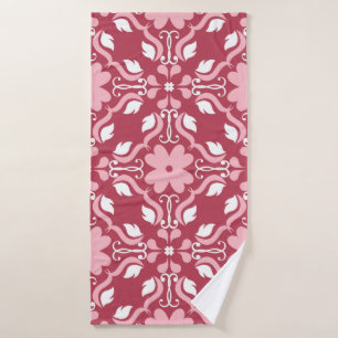 Fondo floral rojo y beige. Sin inconvenientes de c