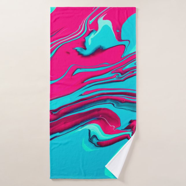 Fondo líquido de pintura mareada. Dolor fluido (Toalla de baño)