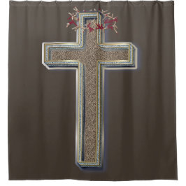 Fondo marrón de la cortina de ducha