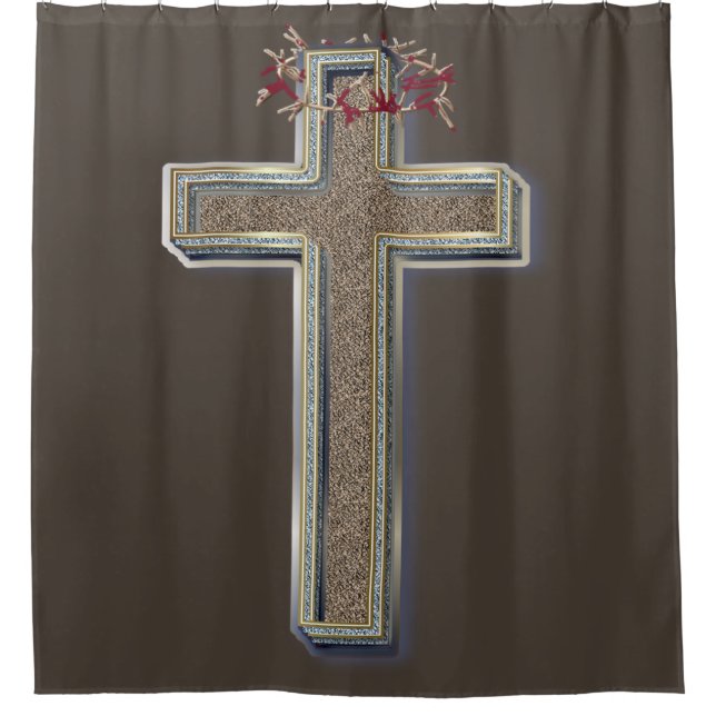 Fondo marrón de la cortina de ducha (Anverso)