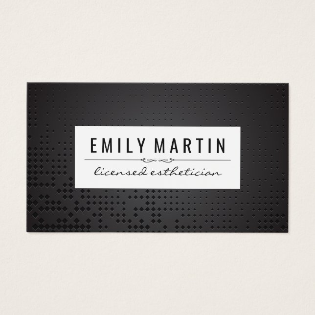 Fondo metálico negro | Marco blanco (Frente)