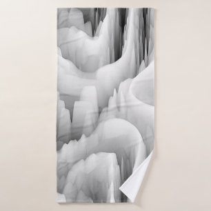 fondo monocromático de onda fractal abstracta borr