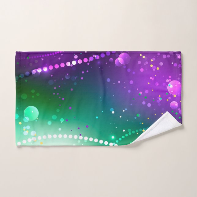 Fondo morado festivo Mardi Gras (Toalla de mano)