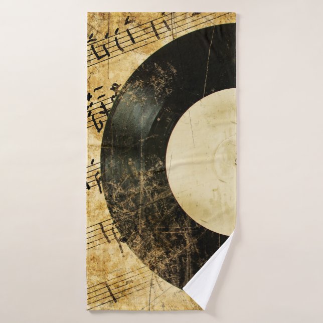 fondo musical vintage (Toalla de baño)