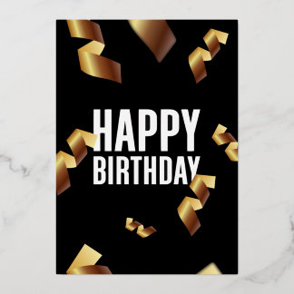 Fondo negro de feliz cumpleaños de la tarjeta de v