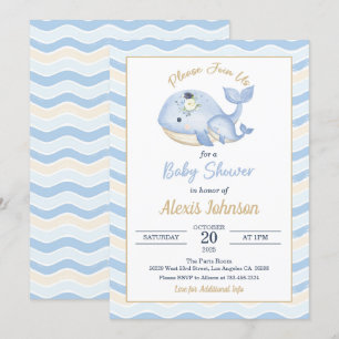 Fondo ondulado de la invitación a Baby Shower para