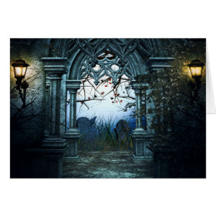 Fondo oscuro del cementerio