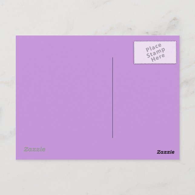 Fondo Pastel Lavender en la postal (Reverso)