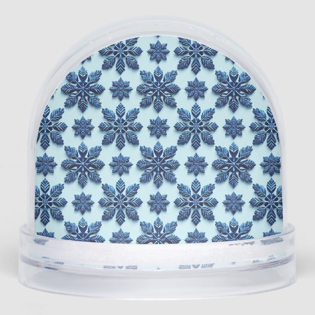 Fondo Patterado De Copo De Nieve Azul (Anverso)