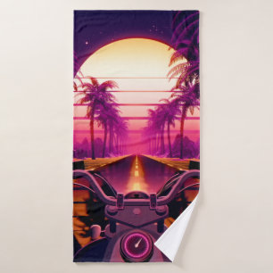 Fondo retro futurista de ciencia ficción de los añ