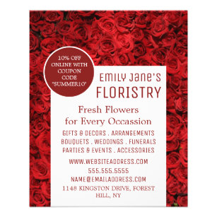 Fondo Rojo Rosa, Publicidad de Floristry