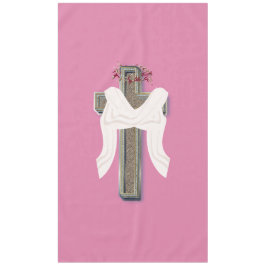 Fondo rosa de la línea del hogar del mantel