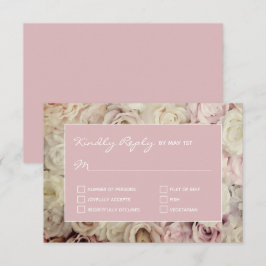 Fondo Rosa de tarjetas RSVP rosadas de cartón fran