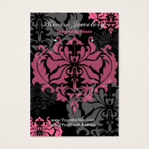 Fondo rosado y gris del damasco del pendiente