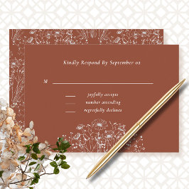 Fondo Terracota Boda de Flor Silvestre RSVP