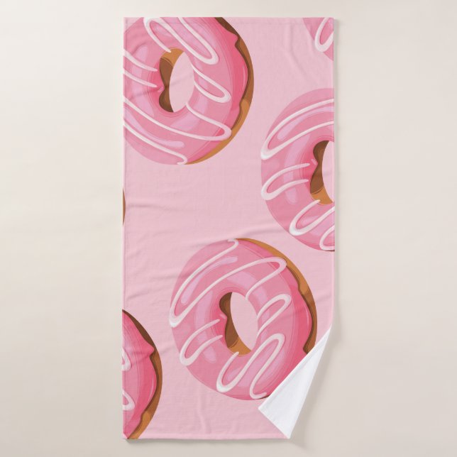 Fondo transparente de donuts acristalados (Toalla de baño)
