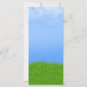 Fondo verde de hierba y cielo azul