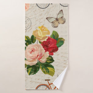 Fondo vintage sin inconvenientes con flores y mant