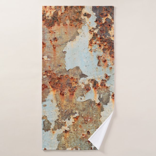 Fondo y textura de la vieja superficie de roya (Toalla de baño)