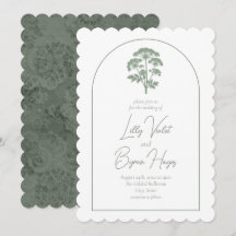 FONDURA | Invitación de boda con borde escalopado