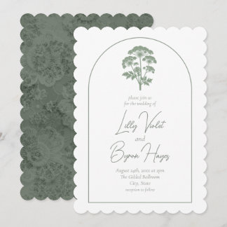 FONDURA | Invitación de boda con borde escalopado