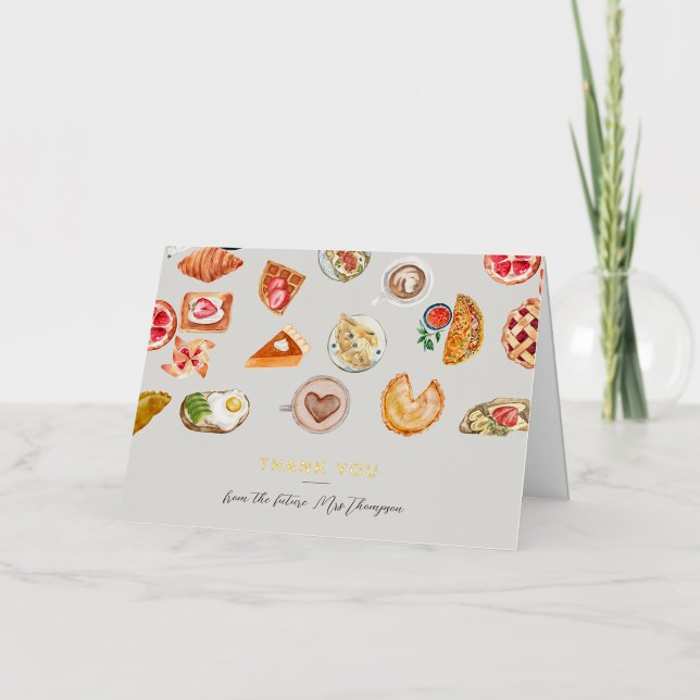 Foods Brunch Gris Bridal Shower (Anverso)