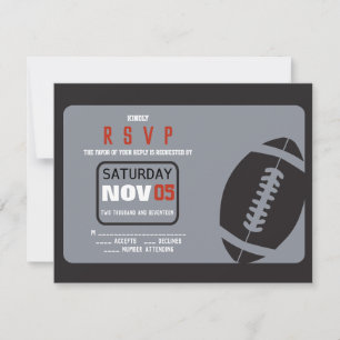 FOOTBAL Bar Mitzvah Invitación Tarjeta de respuest