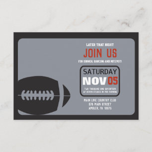 FOOTBALL Bar Tarjeta Fiesta de invitación Mitzvah