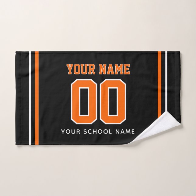 Football Custom Name & Jersey Number, Team Gift (Toalla de mano)