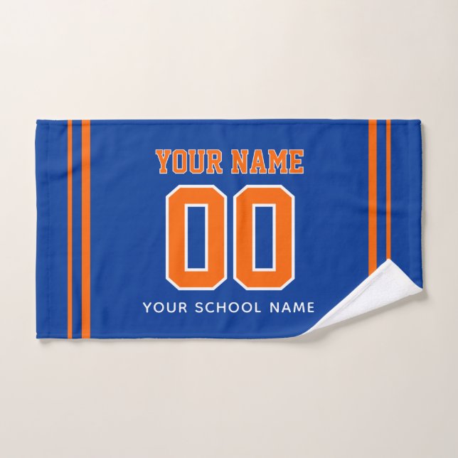 Football Custom Name & Jersey Number, Team Gift (Toalla de mano)