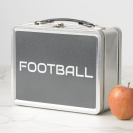 FOOTBALL Divertido Sleek Texto Blanco Sobre Gris M