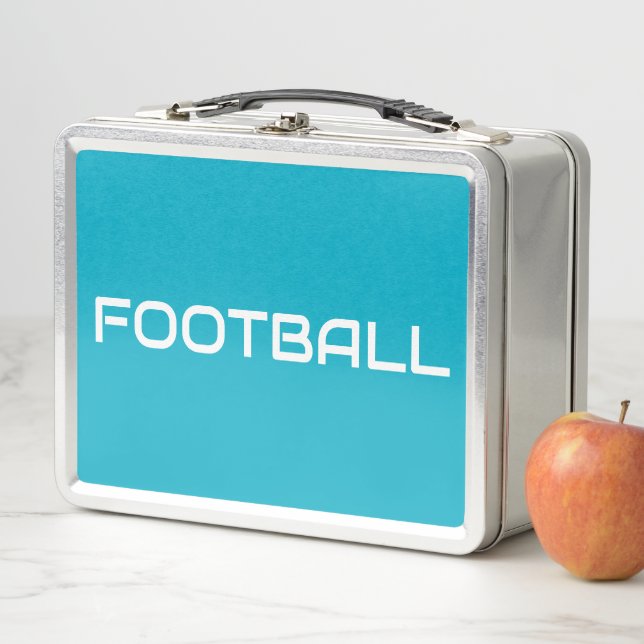 FOOTBALL Sleek White Text En Negrita Azure Blue (In situ)