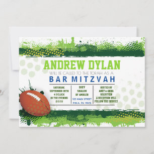 FOOTBALL SPLASH Bar Mitzvah Invitación
