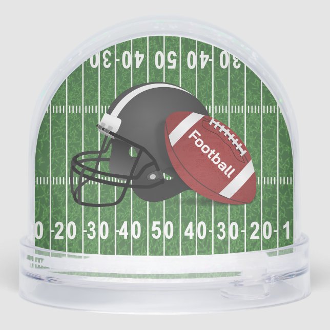 Football Sport Design Snow Globe (Reverso)