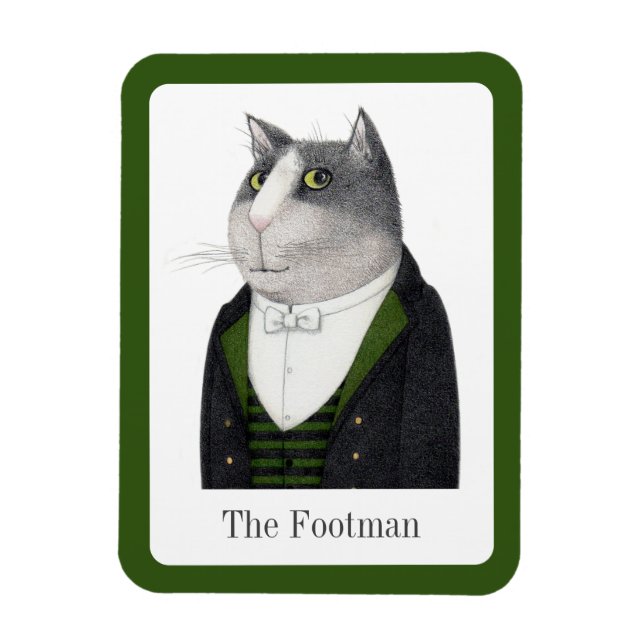 FOOTMAN CAT 3x4 Imán flexible + texto (Vertical)