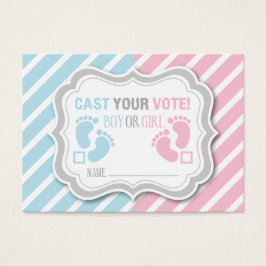 Footprints Género Revelar tarjeta de votación