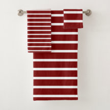 For Elegant Homes – Deep Red & White Striped 