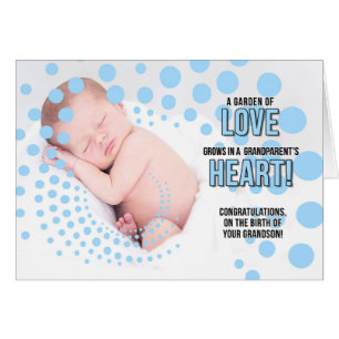for Grandparents on the Birth of a Grandson Blue