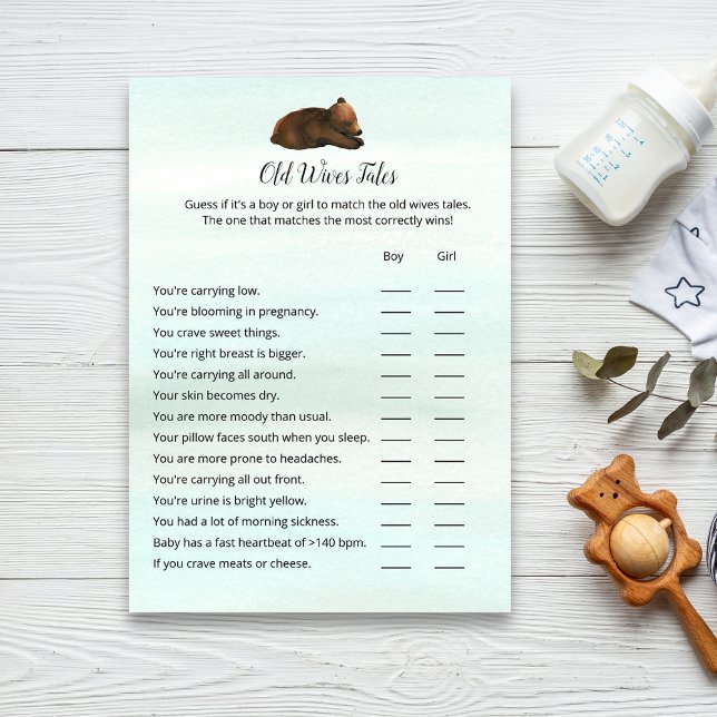 Forest Adventure Bears Old Wives Tarjeta de Juego (Subido por el creador)