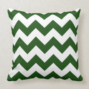 Forest Green zigzaguea almohada rayada