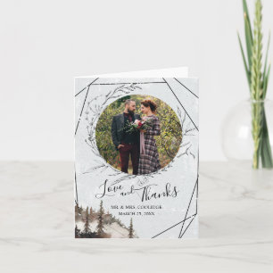 Forest, Raven, Wreath Folded Gracias Tarjeta