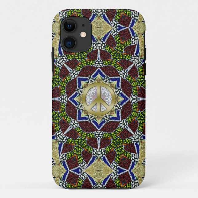 Forest Web Mandala Peace Star iPhone 5 Funda (Reverso)