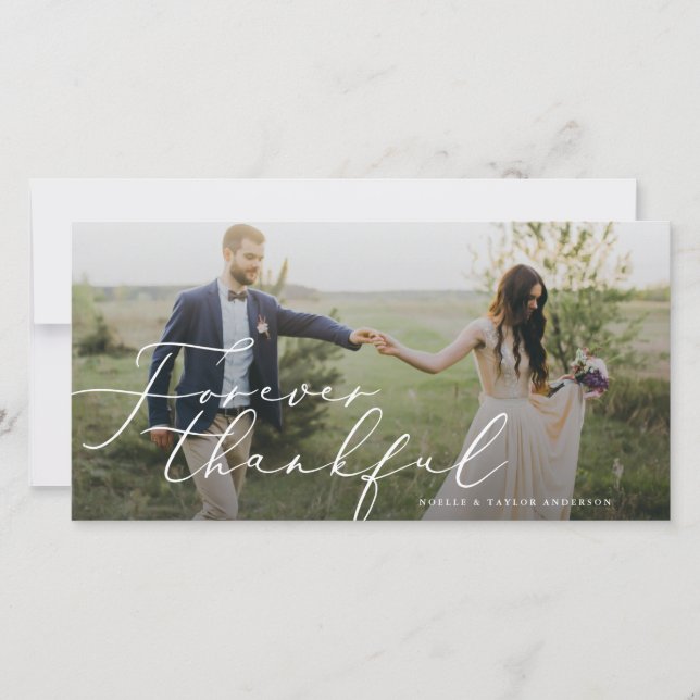 Forever Agradecimiento Boda Tarjeta de agradecimie (Anverso)