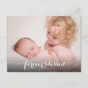 Forever Blessed Foto de Invitación de recién nac