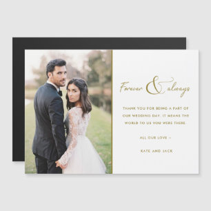 Forever Gold Elegant Photo Boda Gracias